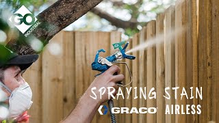 Everything Youll Need To Know About Spraying Stain Onto A Fence  Graco Airless Sprayer [upl. by Anbul]