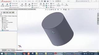 Solidworks Tutorial  How to create a cylinder [upl. by Solley]