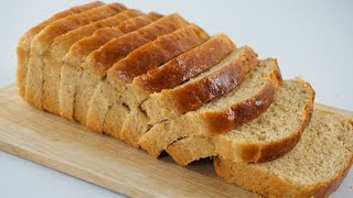 No Knead Whole Wheat Bread Quick And Easy [upl. by Eemak479]