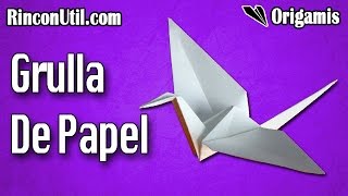 Grulla de papel  Grulla Origami [upl. by Yeldarb]