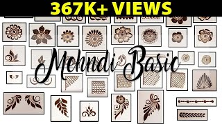 Basic Mehndi Shapes For Beginners Step By Step  Mehndi For Beginners  Letstute Mehndi [upl. by Htiek]