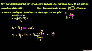 Fahrenheitı Santigrat Dereceye Çevirme Cebir Öncesi [upl. by Aurita]