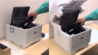 How to Install Toner in OKI Black and White Printers and MFPs [upl. by Yevre]