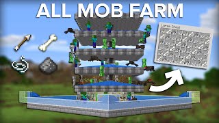 Minecraft All Mob Farm  10000 Items Per Hour  Easy Build [upl. by Swanhildas362]