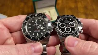 Rolex Sea Dweller 126600 comparison to the Daytona and Submariner [upl. by Arakal]