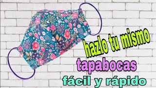 Cómo HACER UN TAPABOCAS DE TELAcomo HACER UNA MASCARILLA DE TELA [upl. by Aneerahs106]