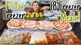 18 Easy Freezer Meals  How To MASSIVE Meal Prep  TASTY MakeAhead Dinner Recipes  Julia Pacheco [upl. by Adidnere397]