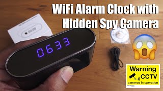 WiFi Hidden Spy Camera Alarm Clock Full HD 1080P Unboxing and Setup [upl. by Aniaj10]