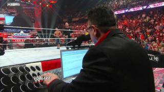 Raw John Cena amp Alex Riley vs The Miz amp RTruth [upl. by Illona]