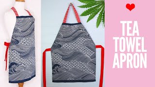 DIY Tea Towel Apron  Dish Cloth Apron Tutorial [upl. by Brigg974]