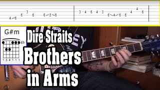 Dire Straits  Brothers in Arms Guitar Tutorial wTABS [upl. by Terrel]