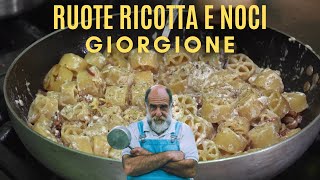 RUOTE CON RICOTTA NOCI E GUANCIALE  Le ricette di Giorgione [upl. by Dorren]