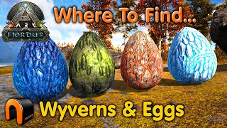 Ark Fjordur WYVERN Locations amp Wyvern Eggs Locations [upl. by Doria]