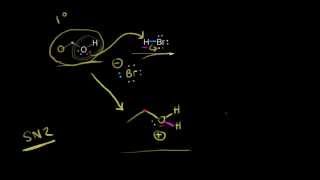 SN1 and SN2 reactions of alcohols  AOrganic chemistry  Khan Academy [upl. by Cod343]