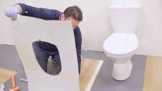 How to install Luxury Vinyl Tiles around toilets [upl. by Lieno]