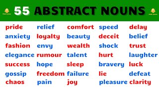 55 Abstract Nouns in English [upl. by Sahc]