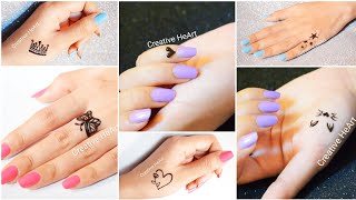 Cute Mehndi Tattoos❤️  6 Different types of Mehndi Tattoo Designs for Beginners [upl. by Tada]