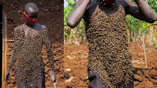 A Man Covered With Thousands Of Bees On His Body  EXTRAORDINARY PEOPLE [upl. by Drofnats]