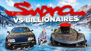 1000HP Supra terrorizing Billionaires Hypercarmeet in Switzerland [upl. by Akirdnwahs]