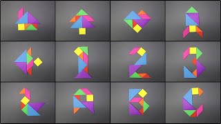 How to make a paper TANGRAM  Origami [upl. by Mik783]