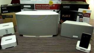 My home SONOS system  multi room  Hands on Review PLAY 3 PLAY 5 CONNECT BRIDGE amp DOCK [upl. by Colbert]