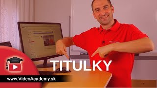 Ako vložiť titulky do YouTube videa [upl. by Einnoj]