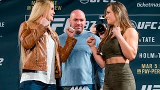 UFC 197 Holly Holm vs Miesha Tate Staredown [upl. by Naraj]