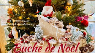 How to Make Buche de Noel Yule Log Christmas Cake [upl. by Paolina]