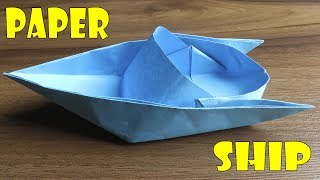 Como Hacer un Barco de Papel Fácil Origami  How to make a Paper Ship [upl. by Arraeic122]