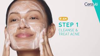 Simple Routine for Acne Prone Skin  Cerave [upl. by Abdul]