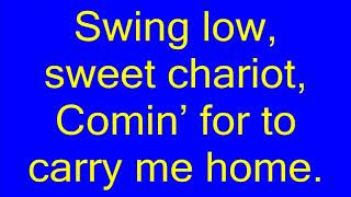 Swing Low Sweet Chariot karaoke [upl. by Angelina]