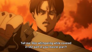 Levi Being Savage Levi Shows Zeke No Mercy  Attack on Titan Season 4 [upl. by Beitnes696]