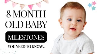 8 Month Old Baby Milestones and Development  You Need To Know [upl. by Auhsej]