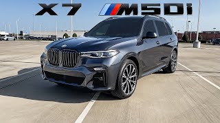 2021 BMW X7 M50i Walkaround Review  Exhaust Sound amp Launch Control [upl. by Sudnac]