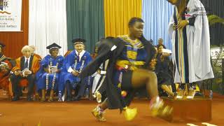 Graduate celebrates with traditional dance [upl. by Netsirhc]