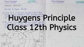 Huygens Principle Chapter 10 Wave Optics Class 12 Physics [upl. by Salvidor460]