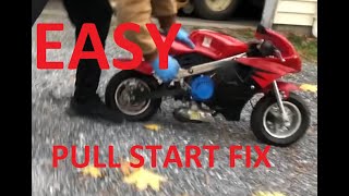 HOW TO FIX PULL START on pocket bike or atv [upl. by Map]