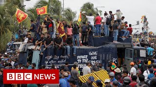 Protesters storm Sri Lanka presidential residence – BBC News [upl. by Libby]