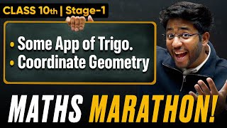 Class 10th Maths Maha Marathon  Some App of Trigonometry amp Coord Geometry 🔥  Shobhit Nirwan [upl. by Tound856]