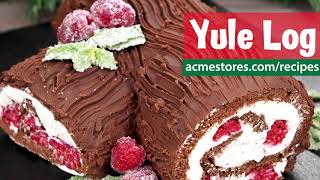 Yule Log Bûche de Noël Cake Christmas Recipe [upl. by Goltz]