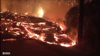 Kīlauea Volcano — Pāhoehoe Flows on Kaupili Street [upl. by Wiener710]