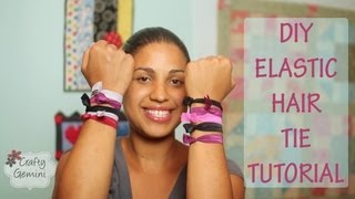 Elastic Hair Ties DIY TutorialNO SEW [upl. by Lyndon147]