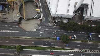 Desmoronamento em obras do metro de São Paulo [upl. by Elisabetta]