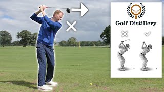 Across the Line Golf Swing  How to Stop Crossing Over [upl. by Htidra600]