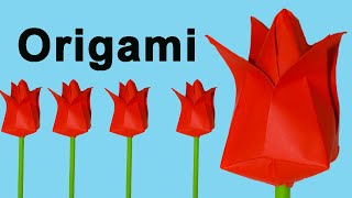 Como Hacer Flores De Papel Origami Fácil [upl. by Llekcor]