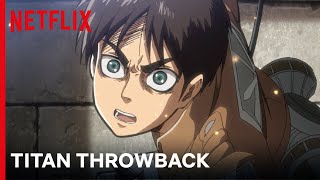 Throwback to the Battle of Trost District Part 1 ⚔️  Attack on Titan  Netflix [upl. by Aihsit]