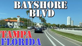 Bayshore Blvd  Tampa  Florida  4K Street Drive [upl. by Haidej]