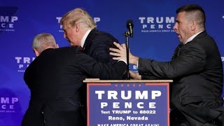 Donald Trump rushed off stage during rally in Nevada [upl. by Bette-Ann110]