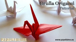 Grulla de papel Papiroflexia [upl. by Roots]