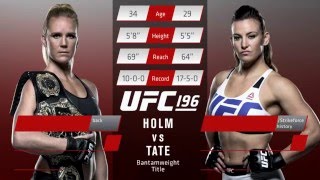 UFC 196 Inside The Octagon  Holm vs Tate [upl. by Yrelbmik]